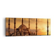 Quadro su Tela 140x50cm Tramonto istanbul Turchia viaggiare Stampe Murale