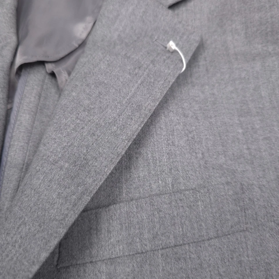 Terno masculino VINCE Iker cinza claro drago lã flanela duas peças tamanho 38R X 30 - Imagem 3 de 4