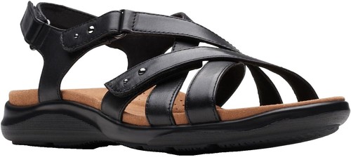 Clarks Elisa Kristie Leather Heeled Strap Dress Sandal US 12M