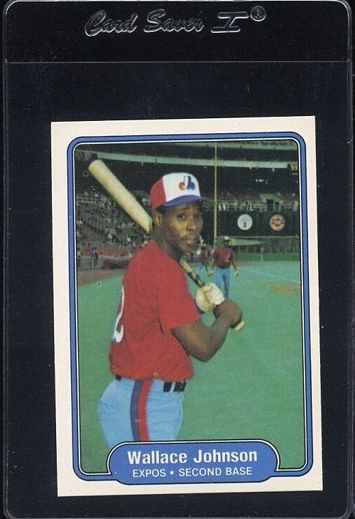 1982 FLEER #192 WALLACE JOHNSON ROOKIE RC MONTREAL EXPOS 