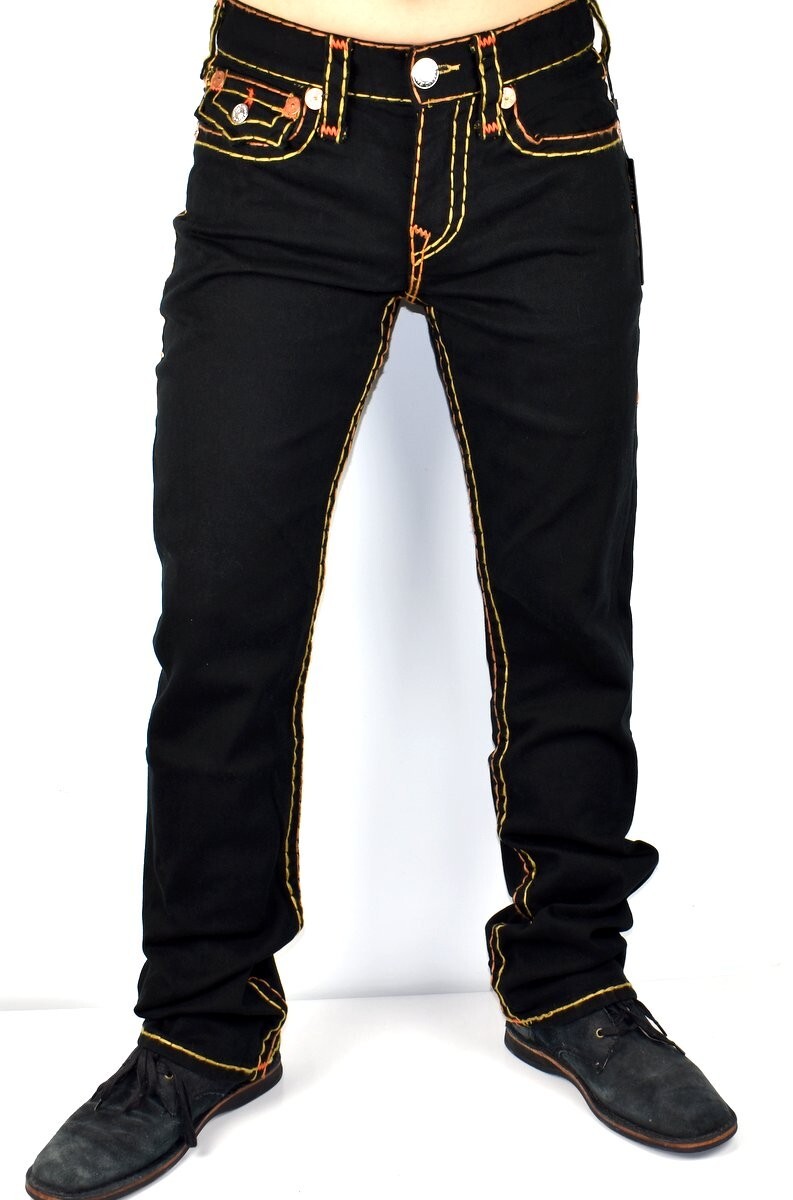 【極太ステッチ】True Religion ブラックデニム スリムフィット TRUE RELIGION ブラックデニム スリムフィット 極太ステッチ】True