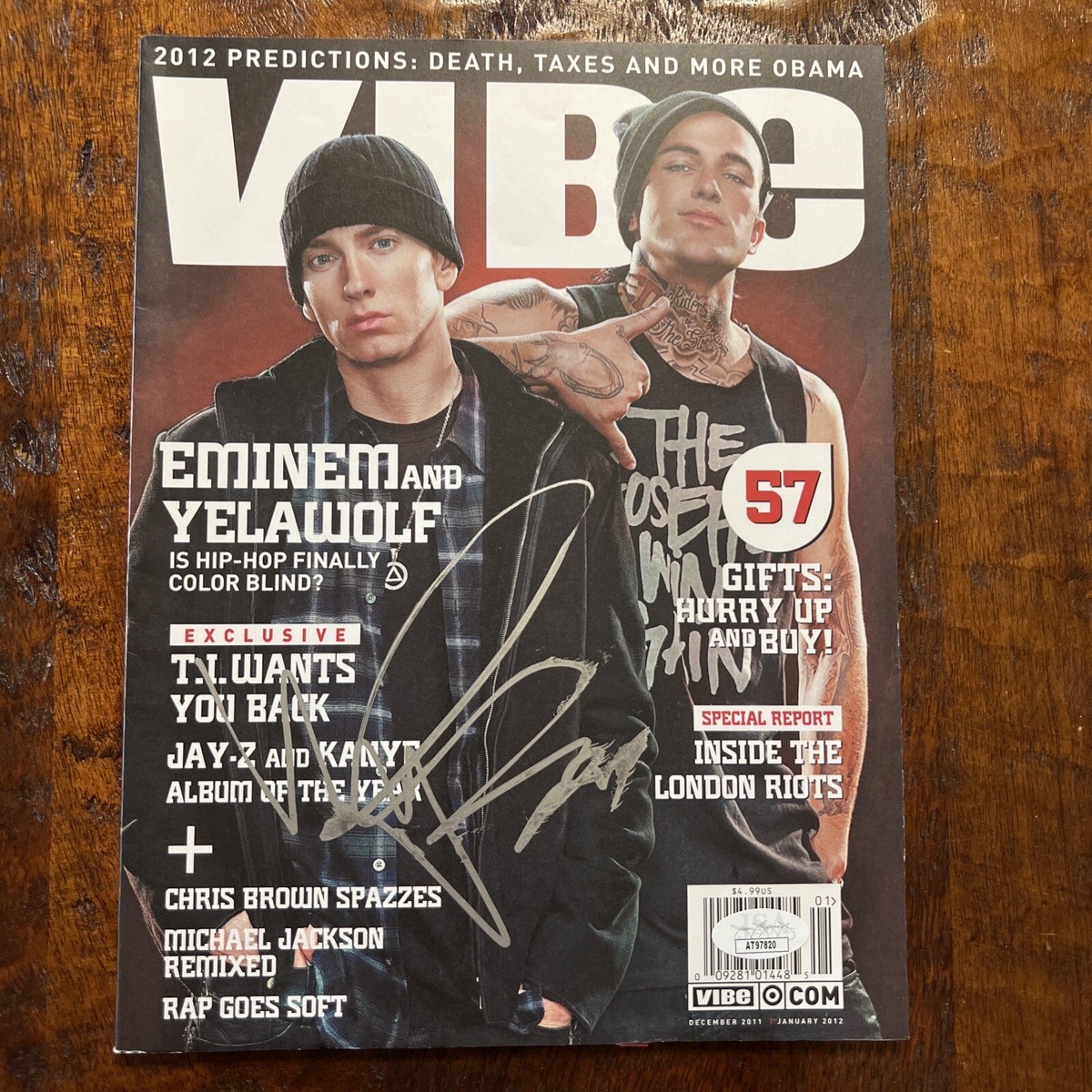 Yelawolf Signed Vibe Magazine JSA Coa Autographed Slumerican