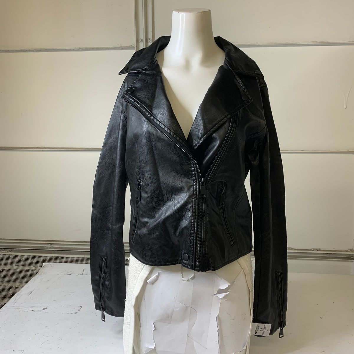 ANTHROPOLOGIE The Saige Faux Leather Moto Jacket Women's