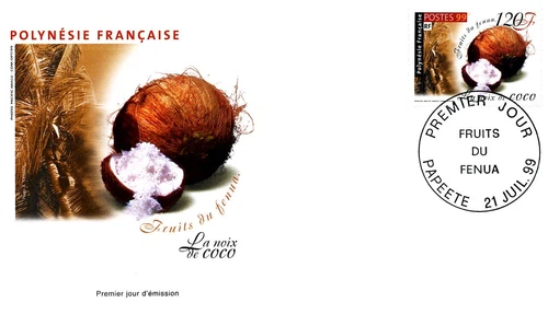 COCONUT FRUIT FOOD PALM TREE 1999 FRENCH POLYNESIA FDC