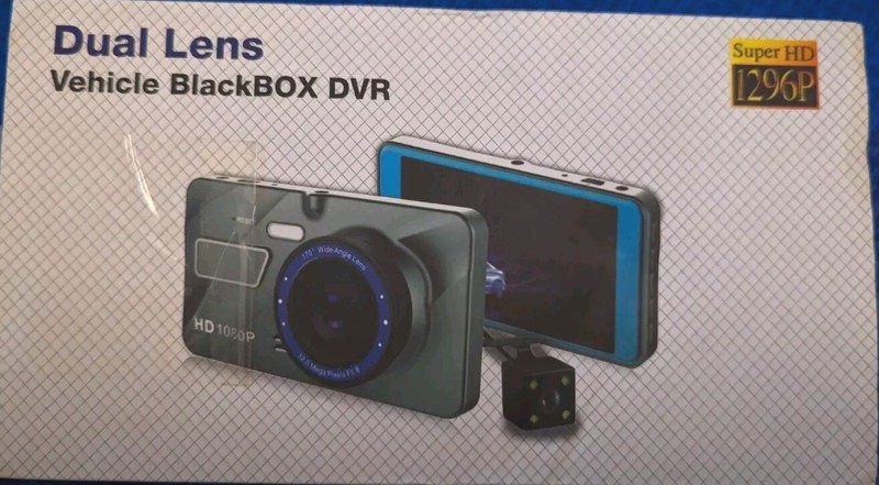 Dual Lens Vehicle Blackbox DVR Full HD 1296p Camera Video Car