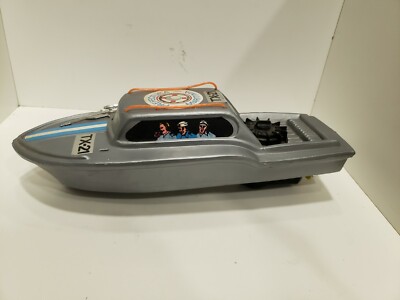 Vintage Plastic boat made in argentina battery operated antex end of 70`s