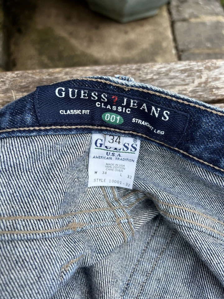 Vintage Guess 001 Classic Fit Jeans - W33 L32 R12 - Mom Jeans - Y2K  Made in USA - Image 3 of 4