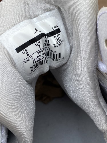 Nike Air Jordan 7 Retro Pure Money 2017 White/Silver Size 8 - Picture 9 of 9