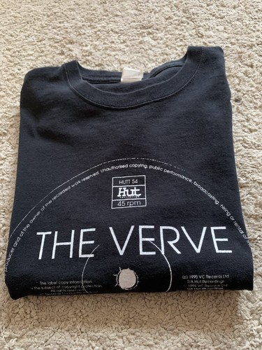 Vintage The Verve 1995 This Is Music T Shirt Gildan Large Black Graphic Indie - Picture 15 of 15