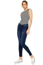 Kancan - Women's Mid Rise Super Skinny Jeans - Basic - KC7092