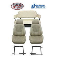 1968-74 Bronco Assembled Seat Set Front Buckets W Brackets Rear Jump Seat 1968-74 Bronco Assembled Seat Set Front Buckets W Brackets Rear Jump Seat