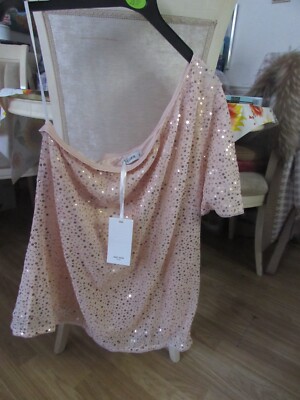 LADIES STYLISH ROSE GOLD COLOURED SEQUIN TOP BY