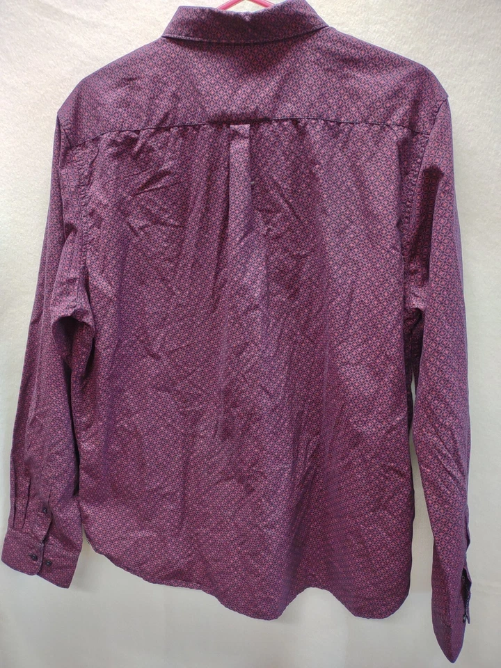 Camisa masculina Cactus Man Ricky Singh XL roxa algodão botão manga longa - Imagem 2 de 4