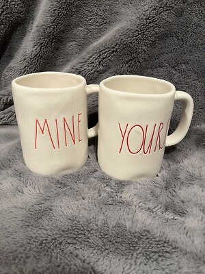 Rae Dunn Mine Yours Mug Set First Release