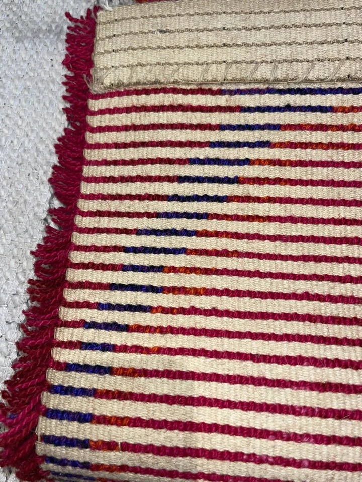 ALFOMBRA SUECA ESCANDINAVA VINTAGE ANUDADA A MANO MEDIADOS DE SIGLO LANA RYA 39x41 Foto 4 de 4