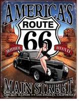 Amerika Route 66 Schild 30 X 40 Cm Groß Usa Auto Us-Car Oldtimer Werkstatt *133