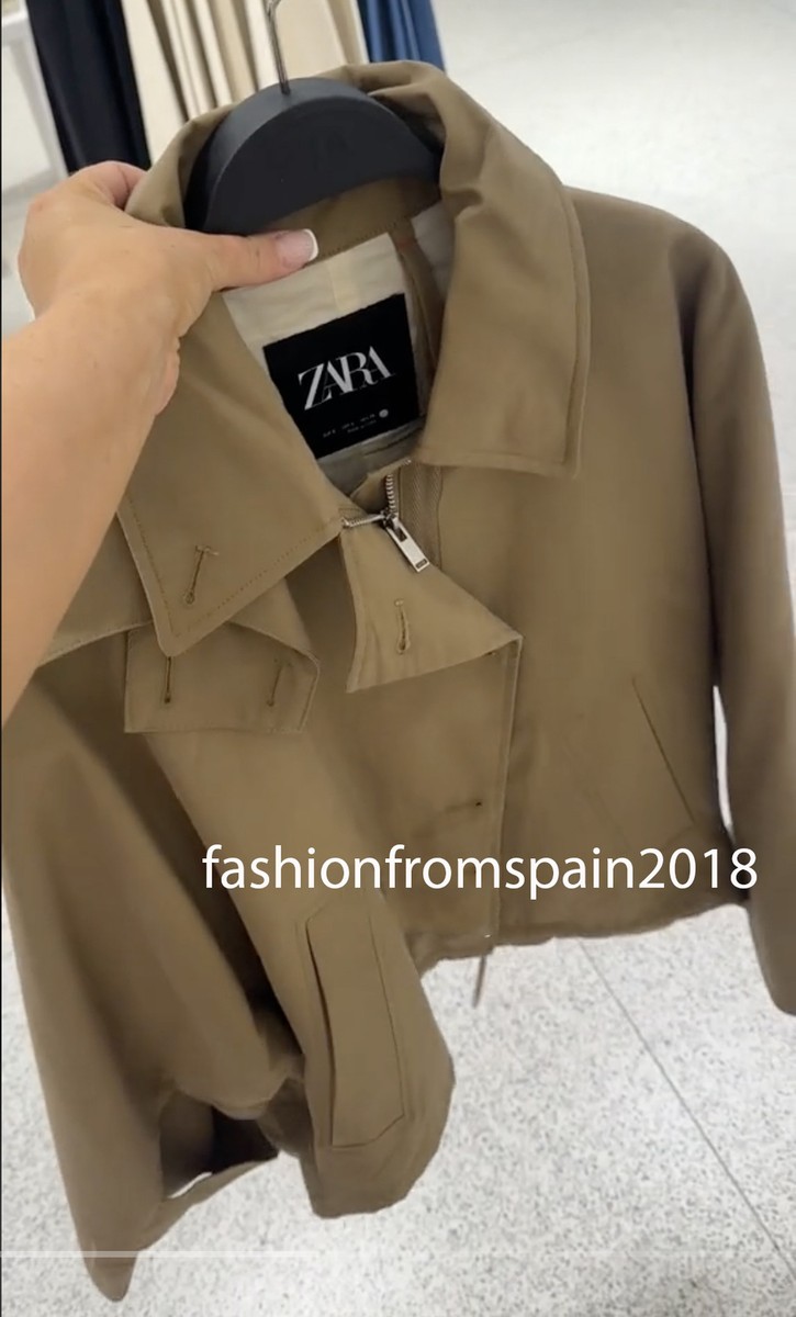 ZARA NEW WOMAN ZW COLLECTION SHORT HOODED TRENCH COAT CAMEL ZARA NEW WOMAN ZW COLLECTION SHORT HOODED TRENCH COAT CAMEL