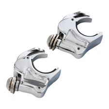 Pair 39mm Fork Quick Release Windshield Clamps For Harley Dyna Super Wide Glide
