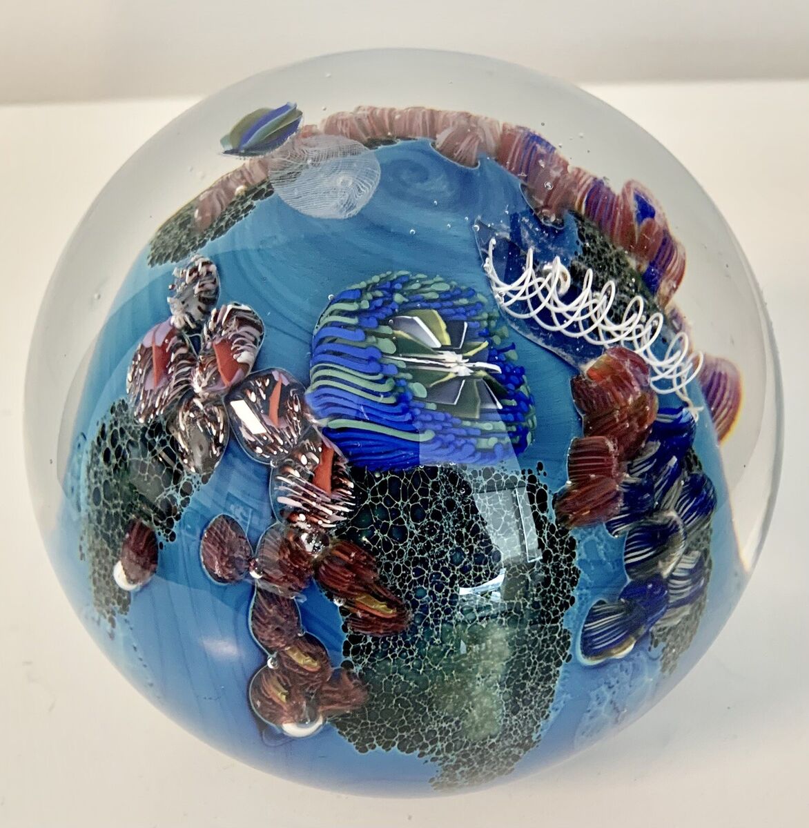 Josh Simpson ジョシュ シンプソン ガラス ペーパーウエイト FABULOUS JOSH SIMPSON ART GLASS 4.25”PLANET PAPERWEIGHT | eBay