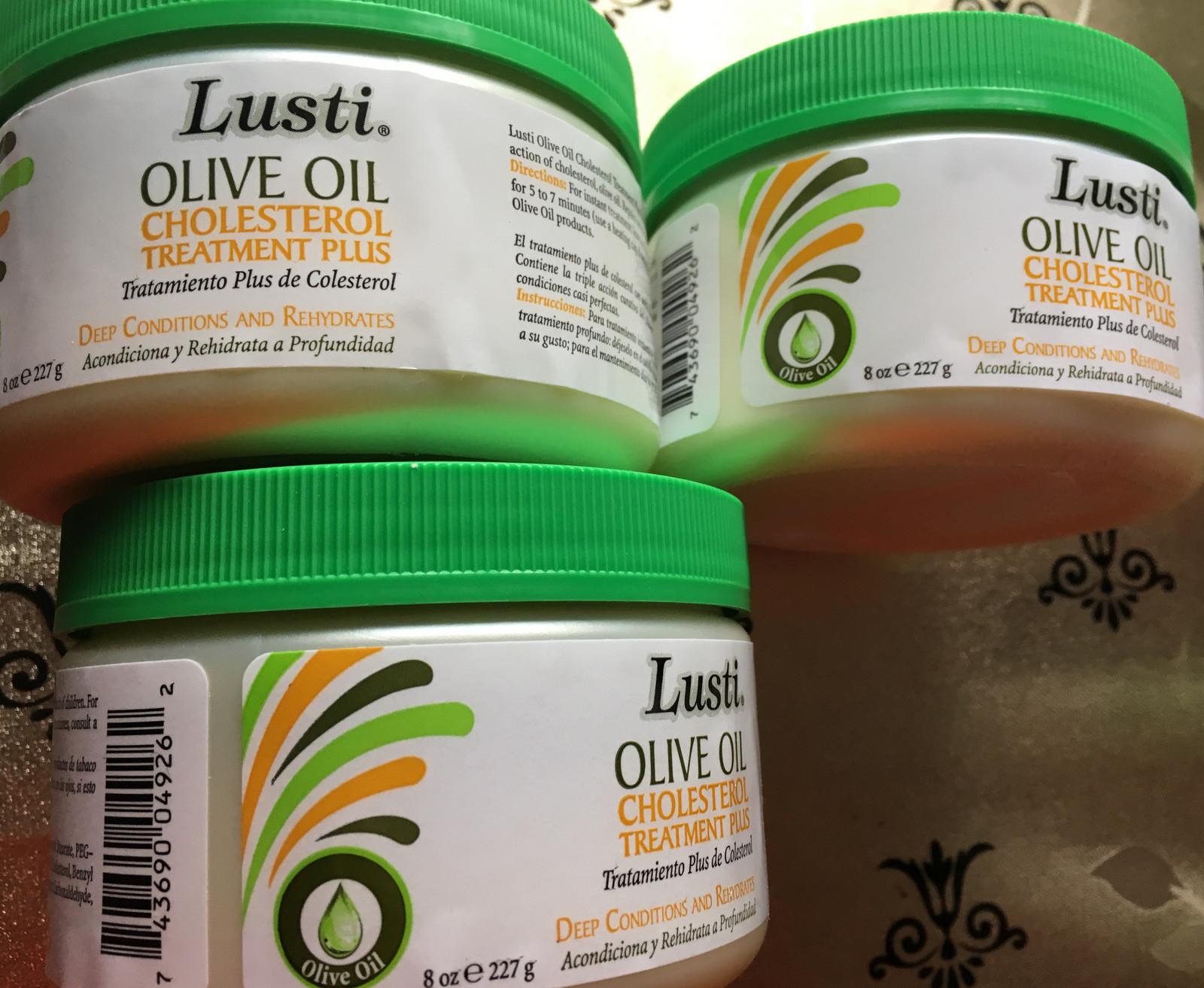 LUSTI OLIVE OIL CHOLESTEROL TREATMENT PLUS DEEP CONDITIONS & REHYDRATES
