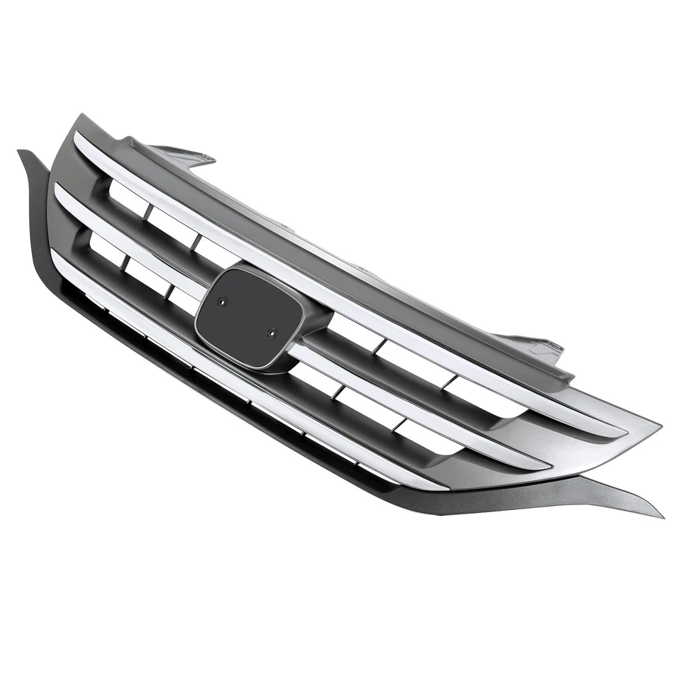 For 2012-2014 Honda CRV CR-V Front Bumper Grille Hood Upper Grill w/Chrome Trim - Image 3 of 4