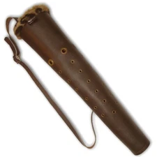 LONGBOW/HORSE BOW/RECURVE/COMPOUND BOW LEATHER SHOULDER BAG BACK ARROW QUIVER