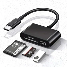 USB-C SD Card Reader Adapter For Android Apple MacBook Phones Cameras SDHC New
