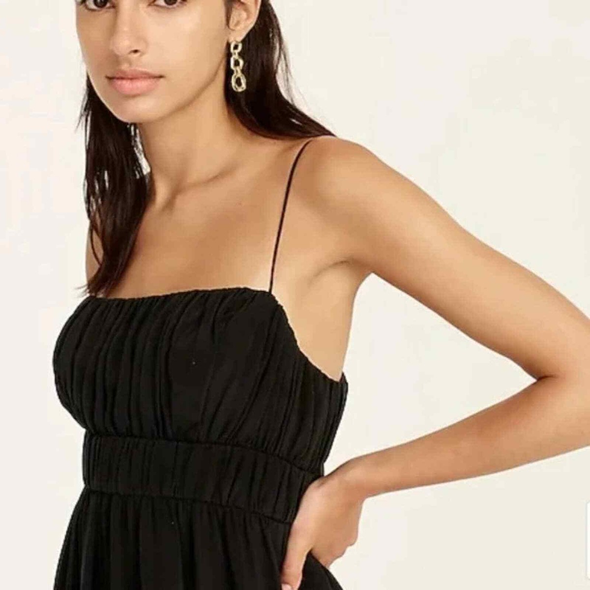 j crew gathered silk midi dress Gathered Silk Midi Dress In Polka Dot For Women