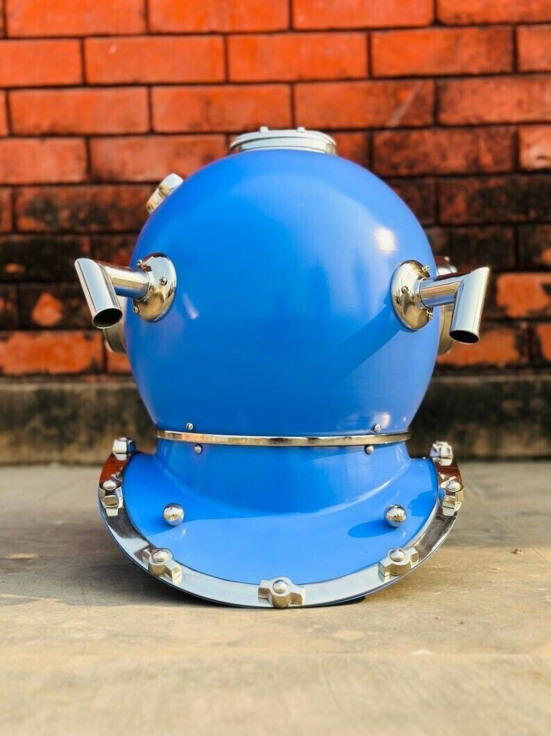 Scuba diving helmet US navy mark V divers helmet Blue marine