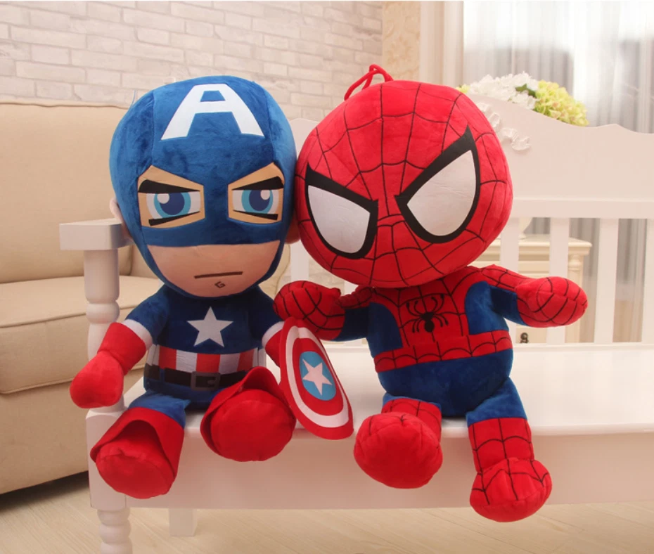 MUÑECA de Peluche Spiderman Superhéroe Vengadores Capitán América Iron Man Foto 2 de 4