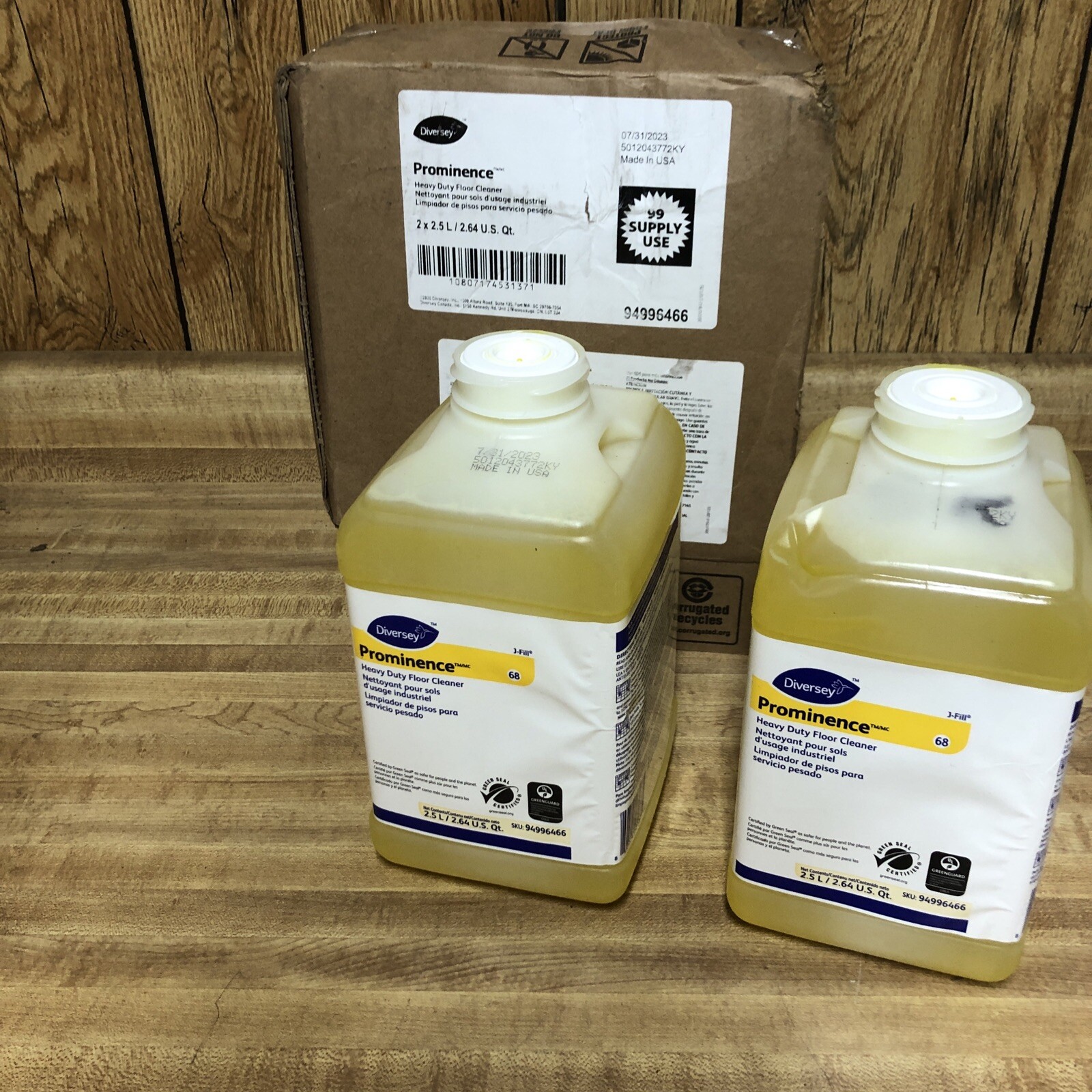 2 Pack Diversey 94996466 Prominence Heavy Duty Floor Cleaner 2.5L