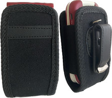 Open Top Black Nylon Case fits GreatCall Lively flip phone