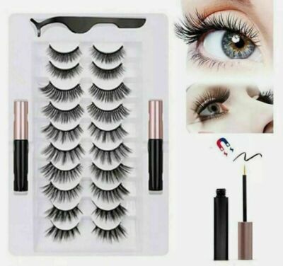 20STK MAGNETISCHE WIMPERN 3D MAGNETIC VERLÄNGERUNG EYELASHES Eyeliner