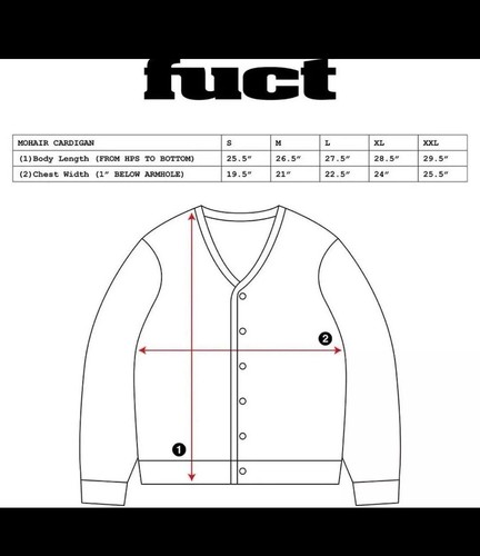 fuct 🇺🇸 WOOL Mohair Black Cardigan Button Sweater Supreme SSDD 2XL XXL - Picture 5 of 20