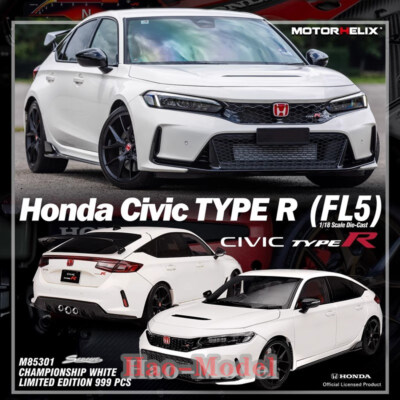 MOTORHELIX MH 1:18 Honda civic type r FL5 Alloy Diecast Model Car