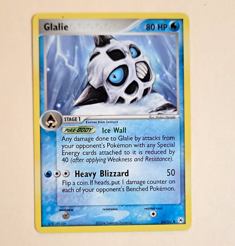2004 Pokemon EX Hidden Legends Glalie #34/101 NM