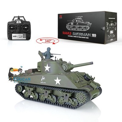 FLASH DEAL Henglong 1/16 RTR IR RC Tank TK7.0 M4A3 Sherman 3898 Airsoft Sound