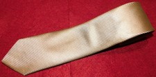 BESPOKE NEW YORK LIGHT BEIGE DOTS MOTIF POLYESTER TIE - NWT - DESIGNER TIES.
