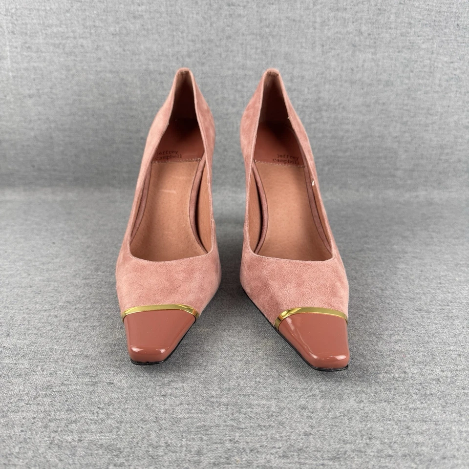 Jeffrey Campbell Tacones Mujer 9.5 Rosa Gamuza Cóctel Evento Fiesta Preppy City Foto 3 de 4