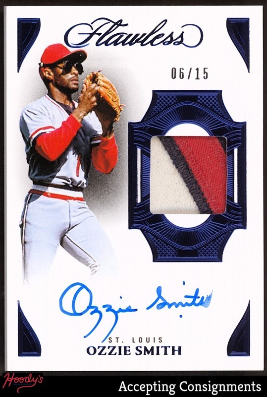 2025 Flawless Vertical Prime Sapphire #6 Ozzie Smith GAME-USED PATCH AUTO 06/15