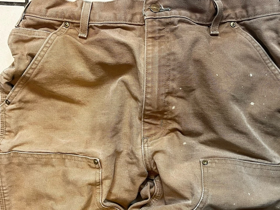 Carhartt Double Knee B01-BRN Brown Work Trousers 31x32 USA Made -2000 Vintage, photo 2 of 5