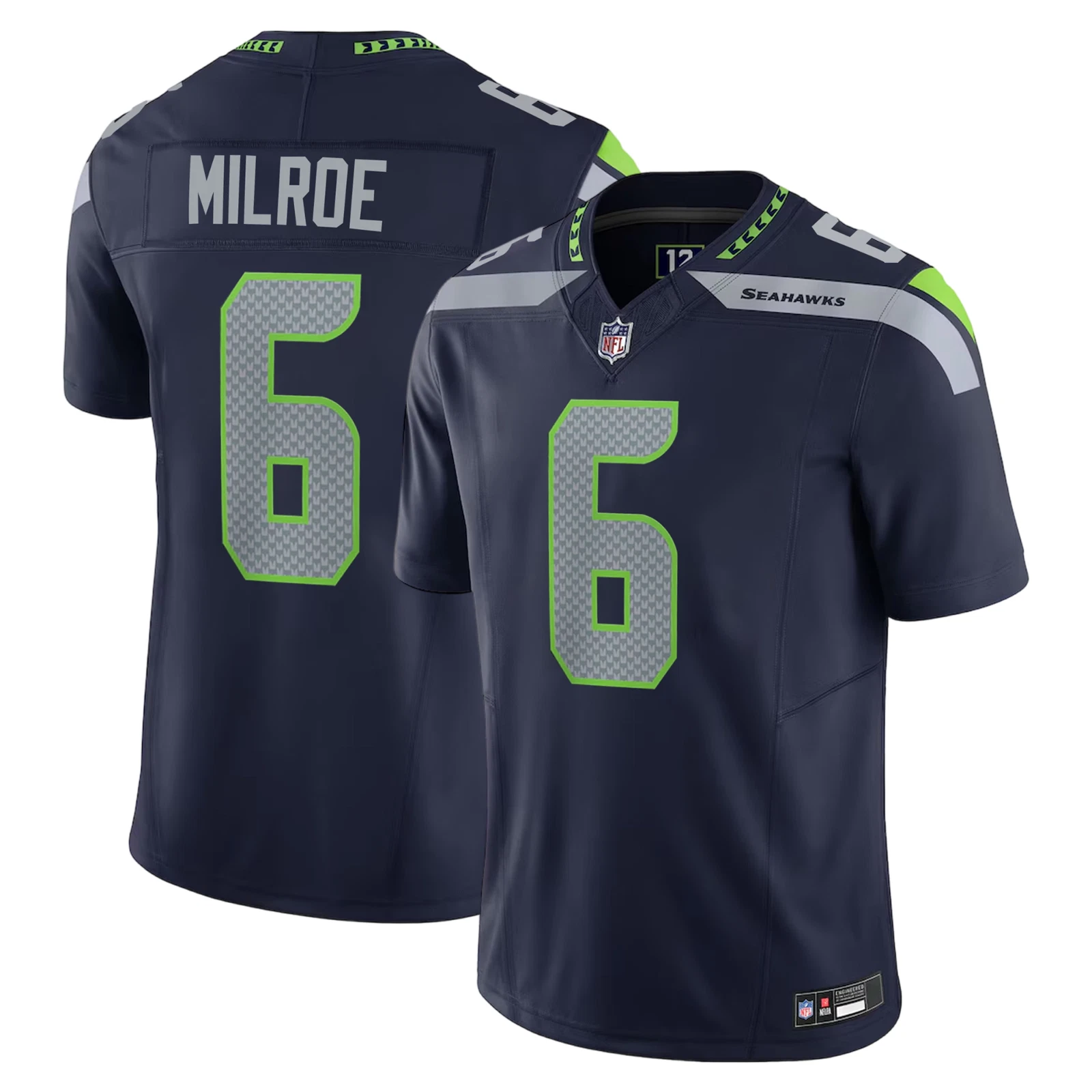 Men's Seahawkss Navy Team Game Limited Player Jersey