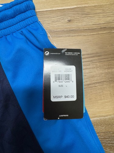 NWT Air Jordan Boys Blue Dri-Fit Active Basketball Shorts Youth Large 12-13 YRS - Picture 3 of 5