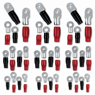 T-Spec V8-RTN10-20 Pack Of 20 Nickel Plated 4 Gauge 3/8-Inch Crimp Ring Terminal