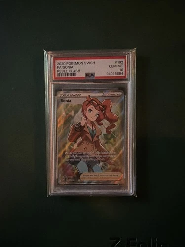 2020 POKEMON SWSH #192 FA / SONIA *REBEL CLASH PSA 10 GEM MINT*