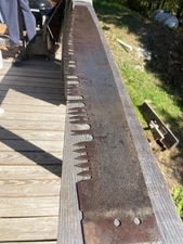 VINTAGE 2 MAN Disston  CROSSCUT SAW LANCE PERFORATED CROSS CUT 5' Factory sharp