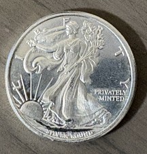 Money Metals Exchange Walking Liberty 1/2 Troy Oz .999 Silver Round 74.00 per troy oz