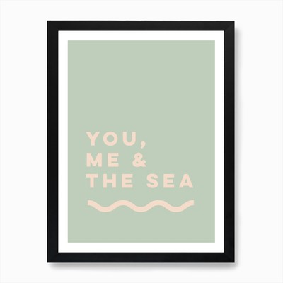 You Me & The Sea Kunstdruck gerahmt Wandbild Poster Leinwanddruck Bild