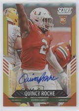 2021 Score Rookies Gold Zone Signatures 29/50 Quincy Roche #357 Auto 5sb