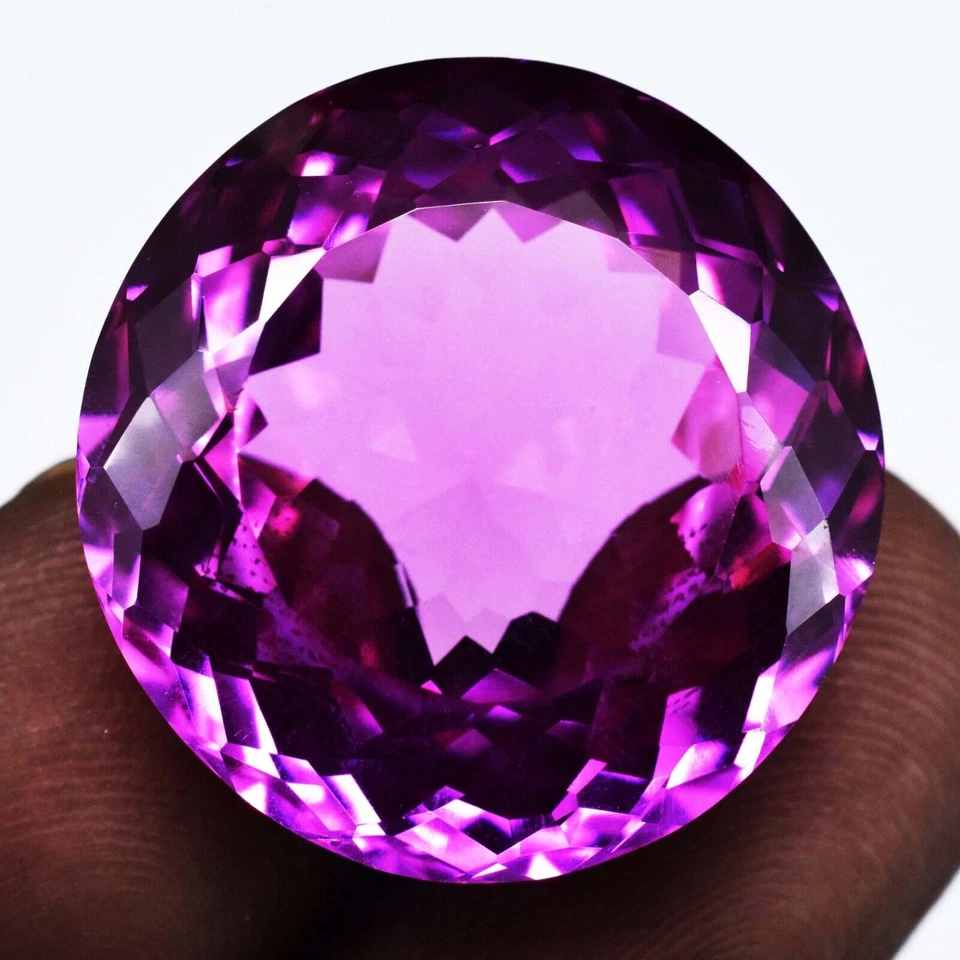 43.80 Ct Natural Mogok Pink Ruby 22mm Round Faceted Certified Loose Gemstone - Image 3 of 4
